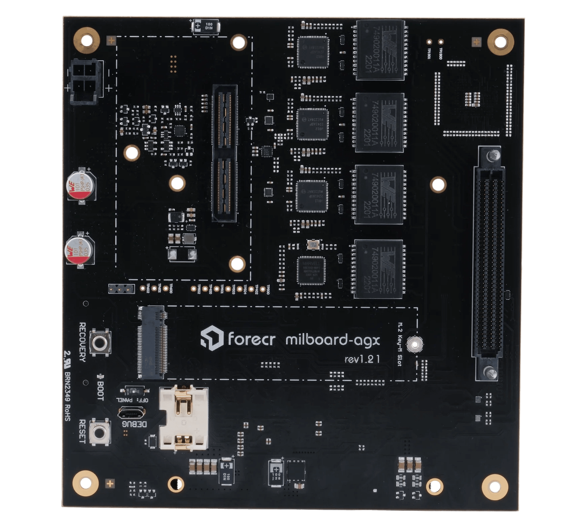 Jetson AGX Xavier & AGX Orin Carrier Board - MILBOARD-AGX | Forecr