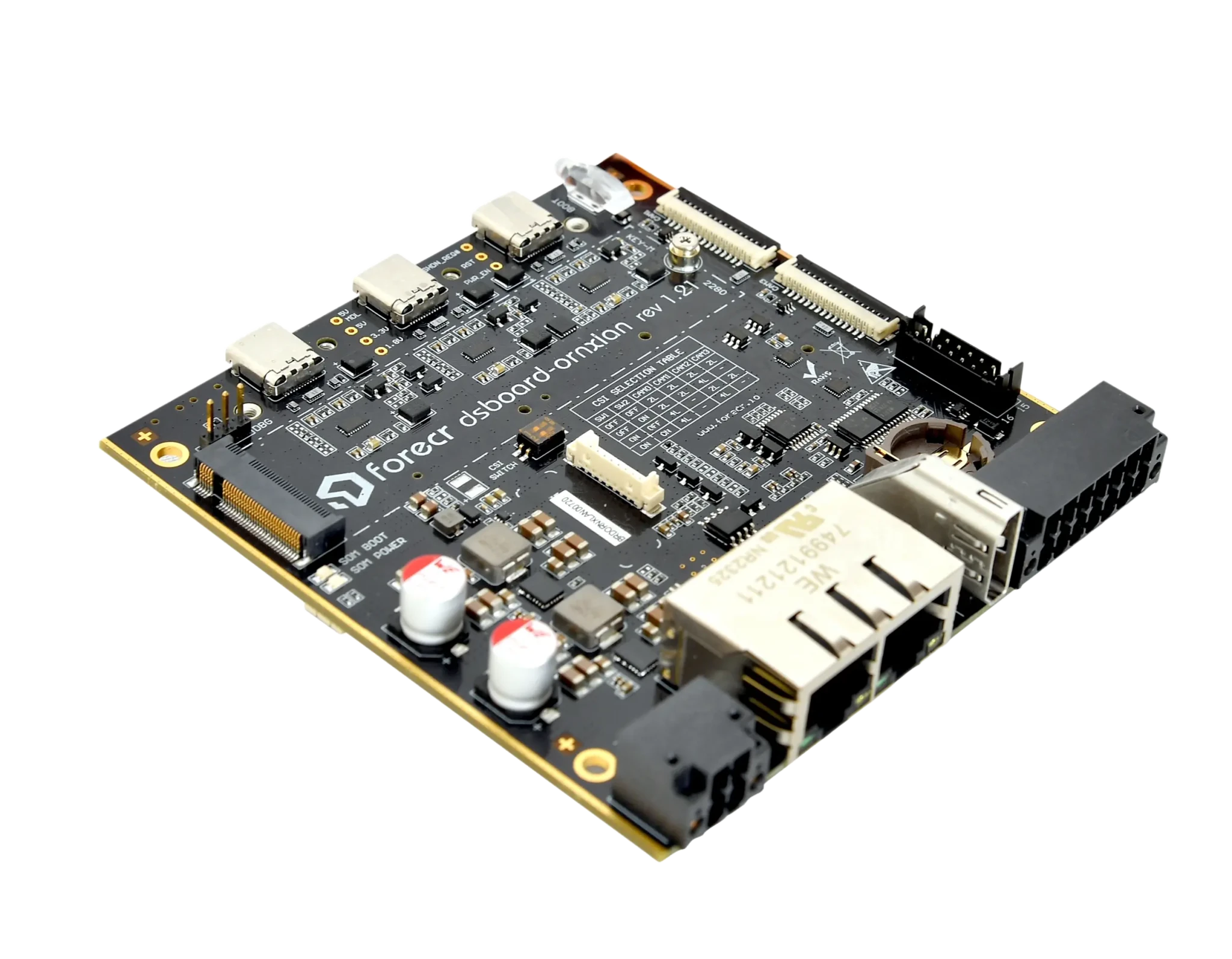 NVIDIA Jetson Orin NX & Orin Nano Dual LAN Carrier Board DSBOARD-ORNX-LAN