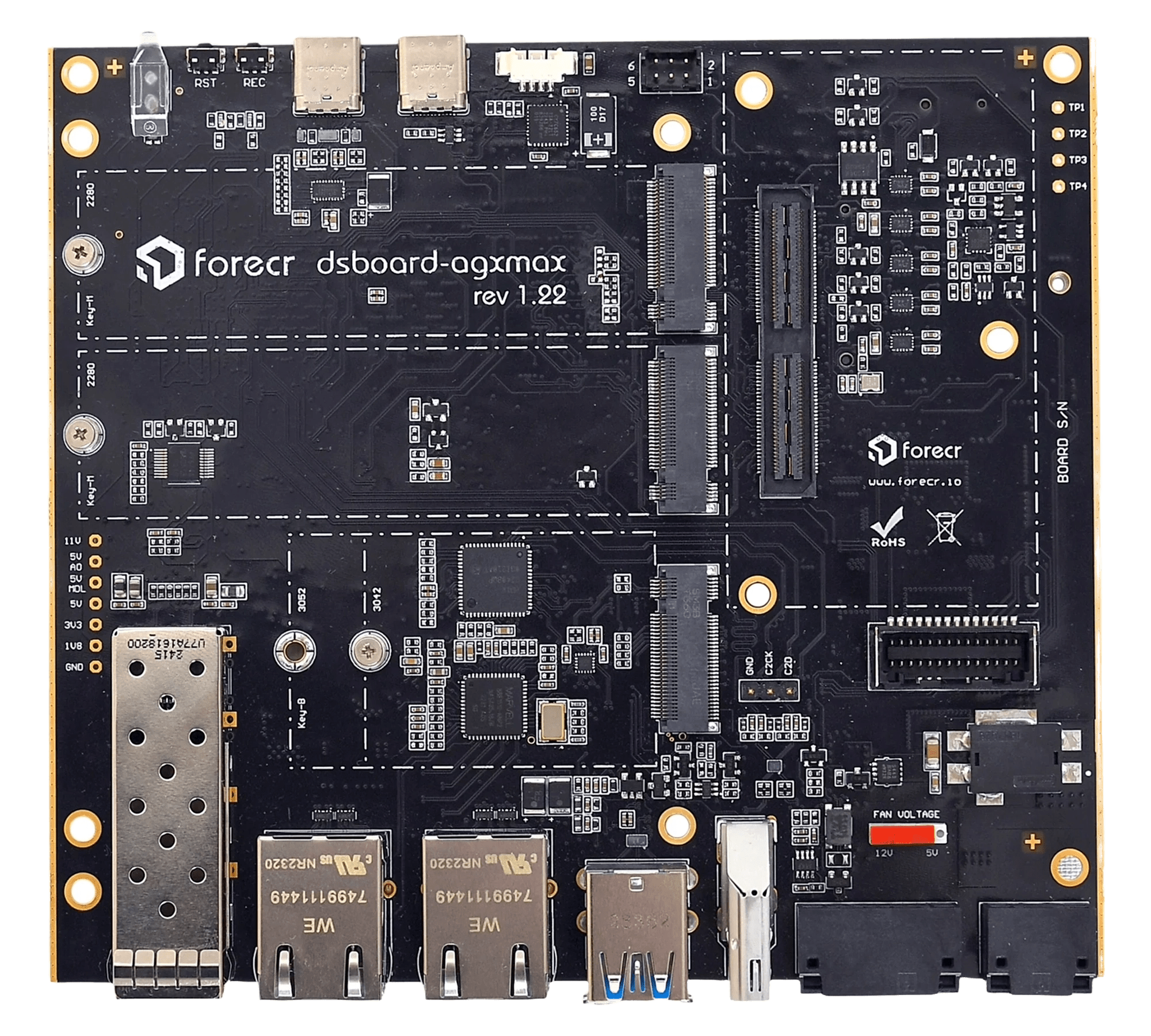 NVIDIA Jetson AGX Orin Carrier Board with 10G Ethernet DSBOARD-AGXMAX