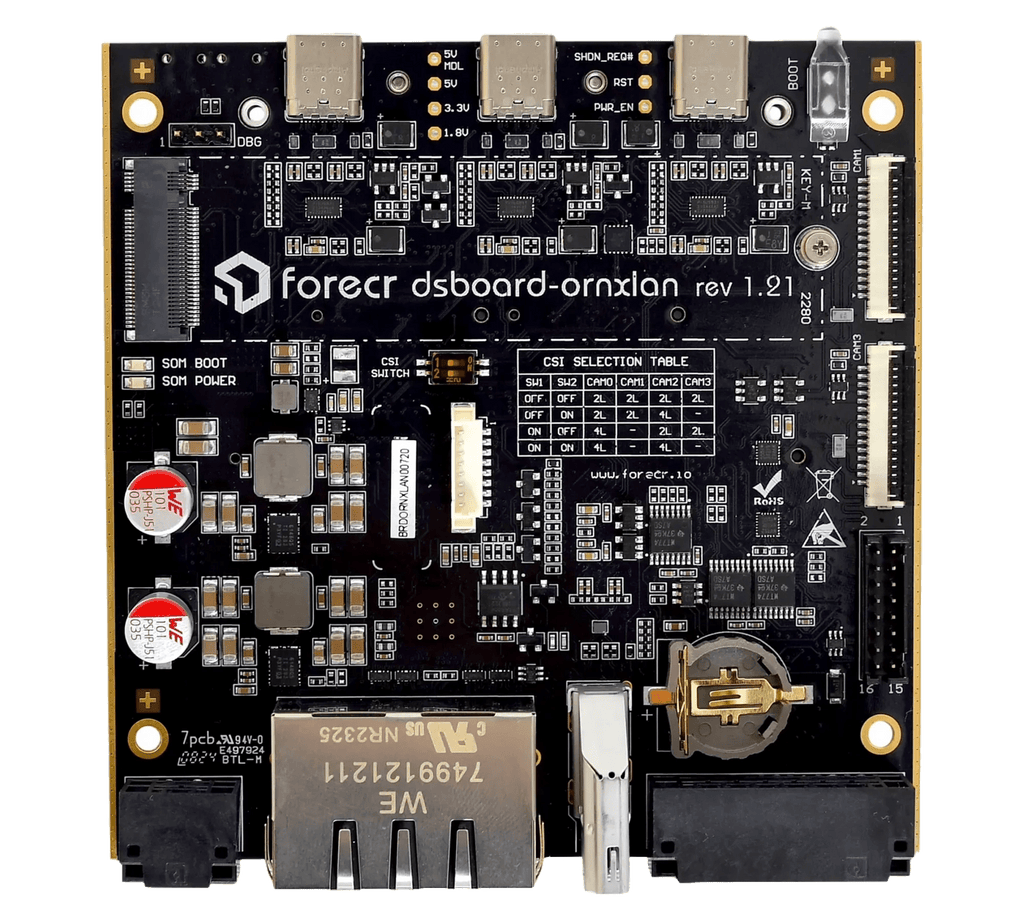 NVIDIA Jetson Orin NX & Orin Nano Dual LAN Carrier Board DSBOARD-ORNX-LAN